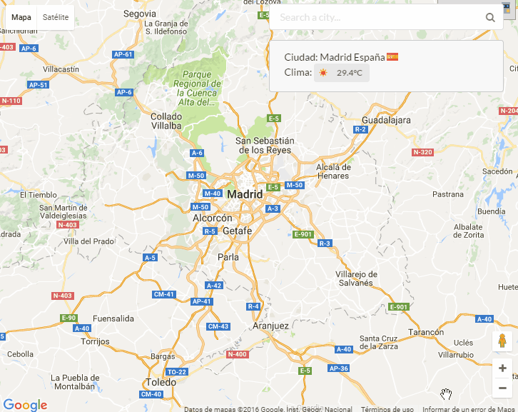 Busca ciudades con Google Maps y RxJS
