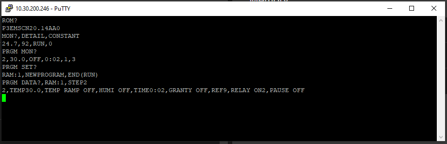 Command data and response data on P300