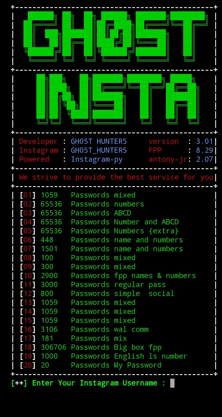 GH05T INSTA PASSWORD LIST