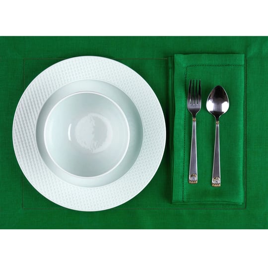 kelly-green-linen-placemats-hemstitch-1
