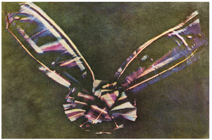 The first colour photograph by James Clerk Maxwell in 1861 using 3 colour filters