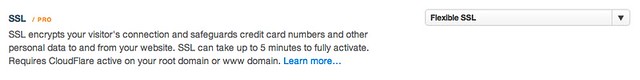 CloudFlare ssl setting
