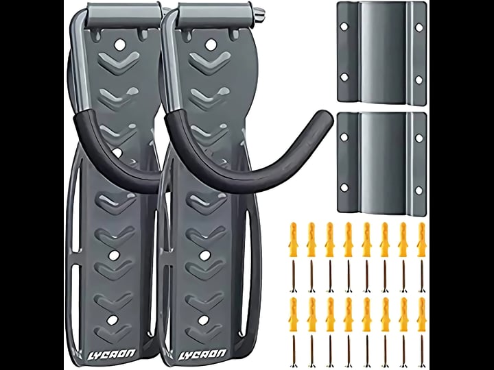 lycaon-bike-rack-for-garage-ultimate-gray-bicycle-wall-mount-hanger-hooks-indoor-vertical-storage-sy-1