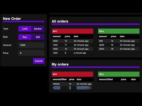 video demo of dex