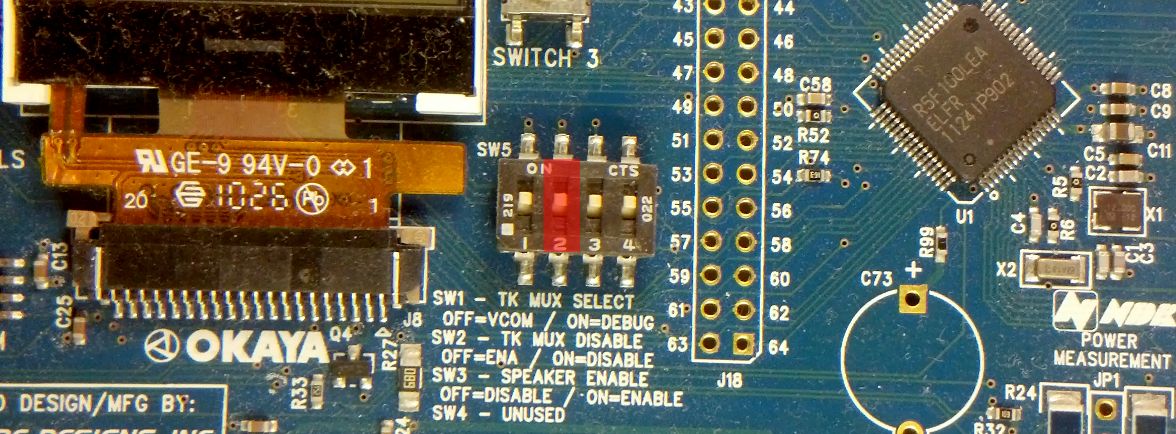 Switch 5 Location on YRDKRL78G13 board