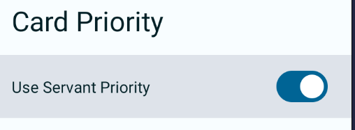 Servant priority on
