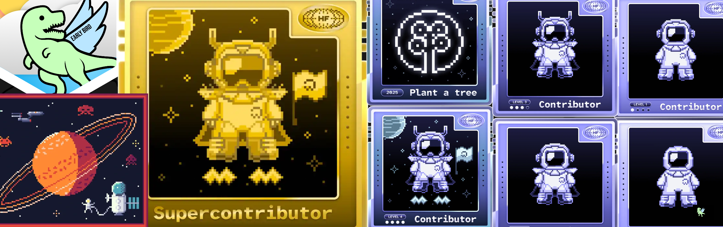 An image of @trucoshan's Holopin badges, which is a link to view their full Holopin profile