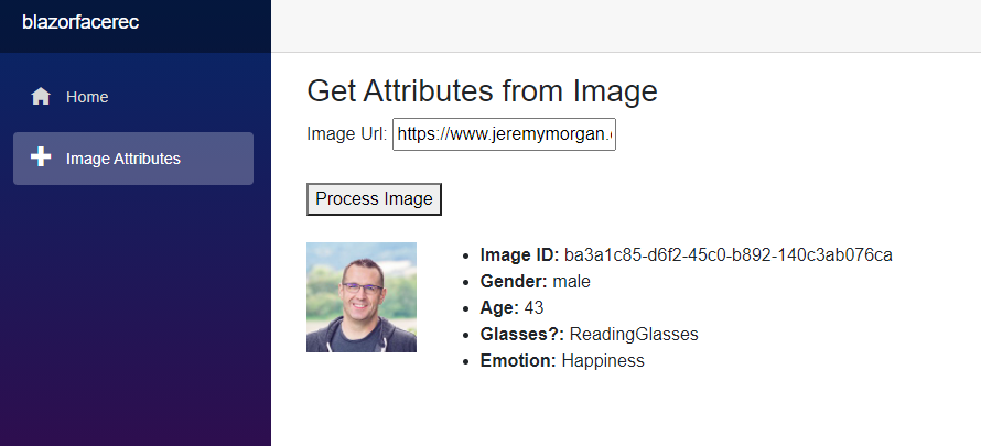 Blazor and Azure Face API