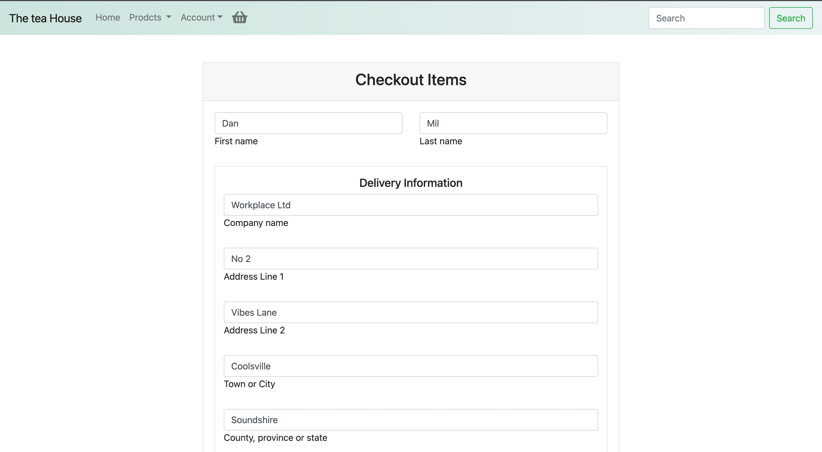  Checkout feature 