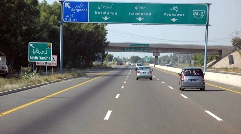 M-2 on Guide Signage in Pakistan