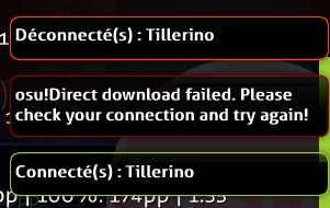 The osu servers are in trouble, Tillerinobot disconnects early