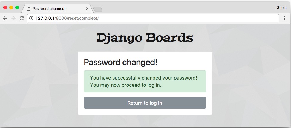 Password Reset Complete