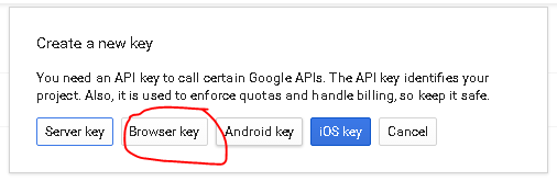 API Browser Key