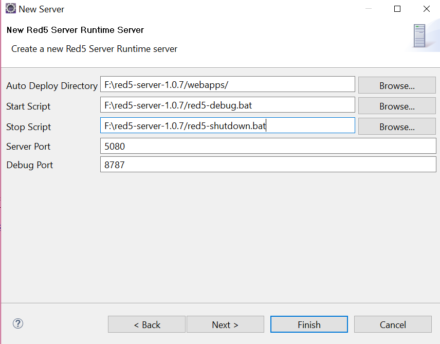 Configuring local server