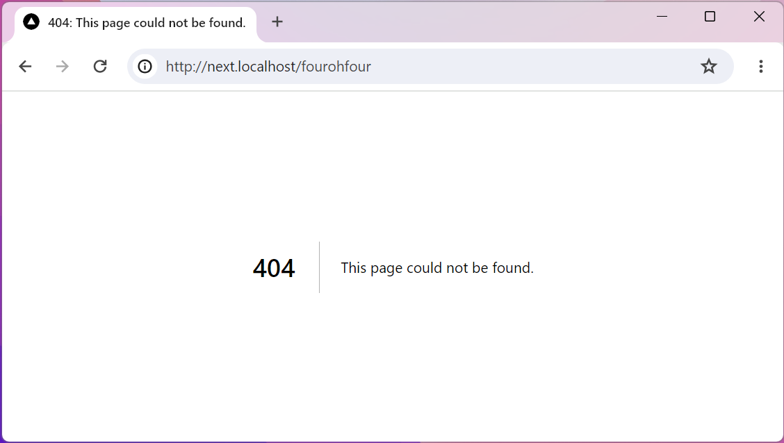 Next.js default 404 page