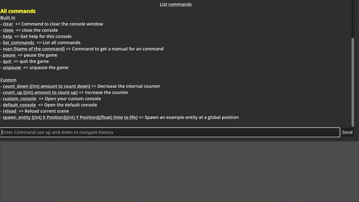 List commands