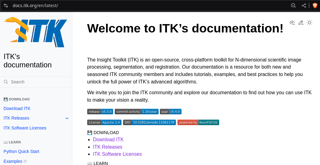 ITK's new documentation