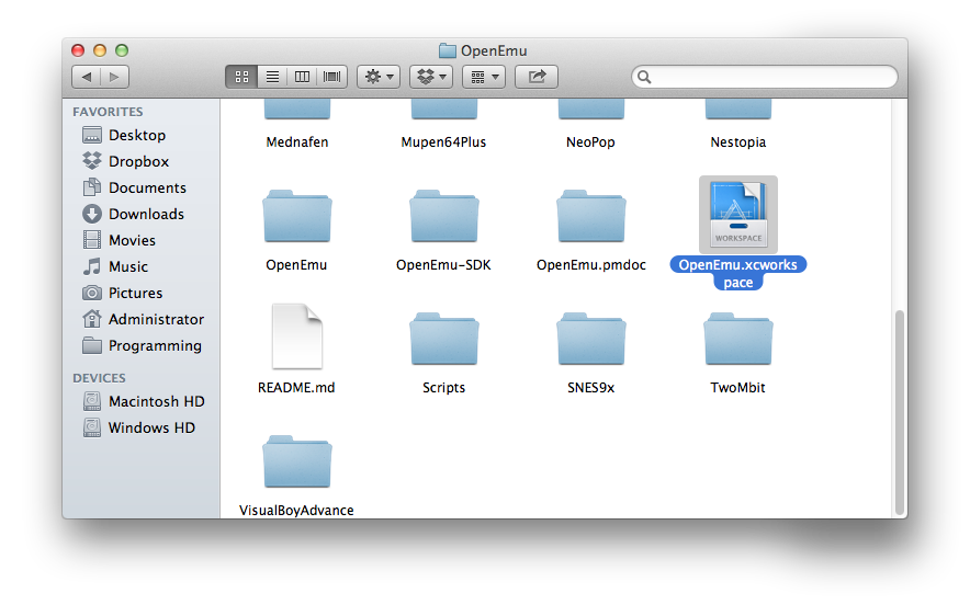 OpenEmu Folder