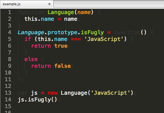 Monokai Bright with JavaScript