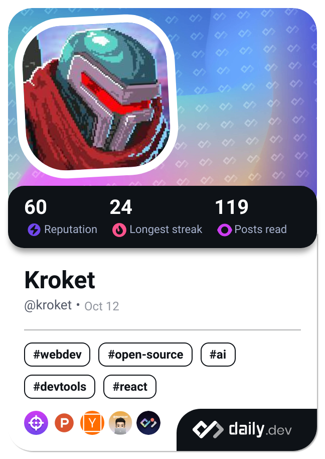 Kroket's Dev Card