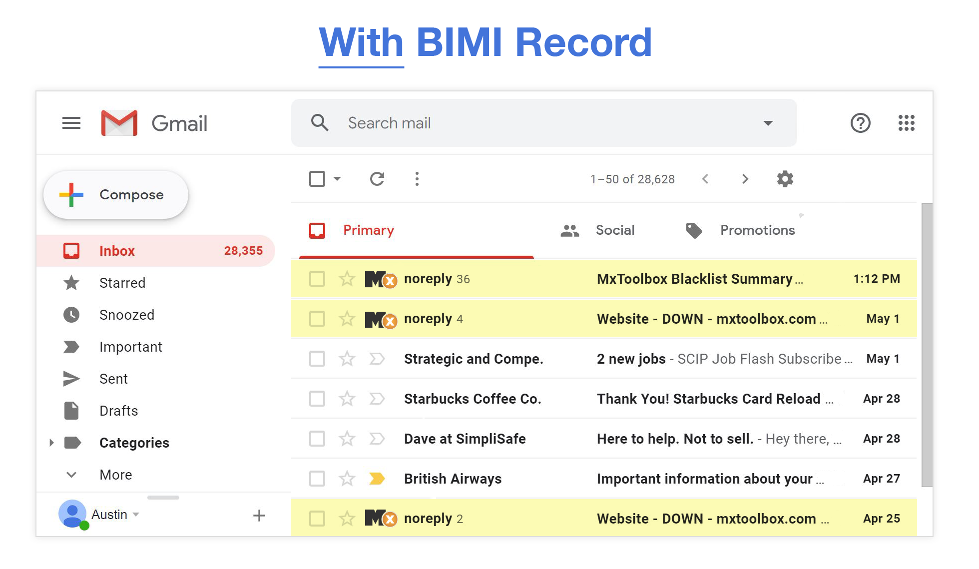 gmail with bimi