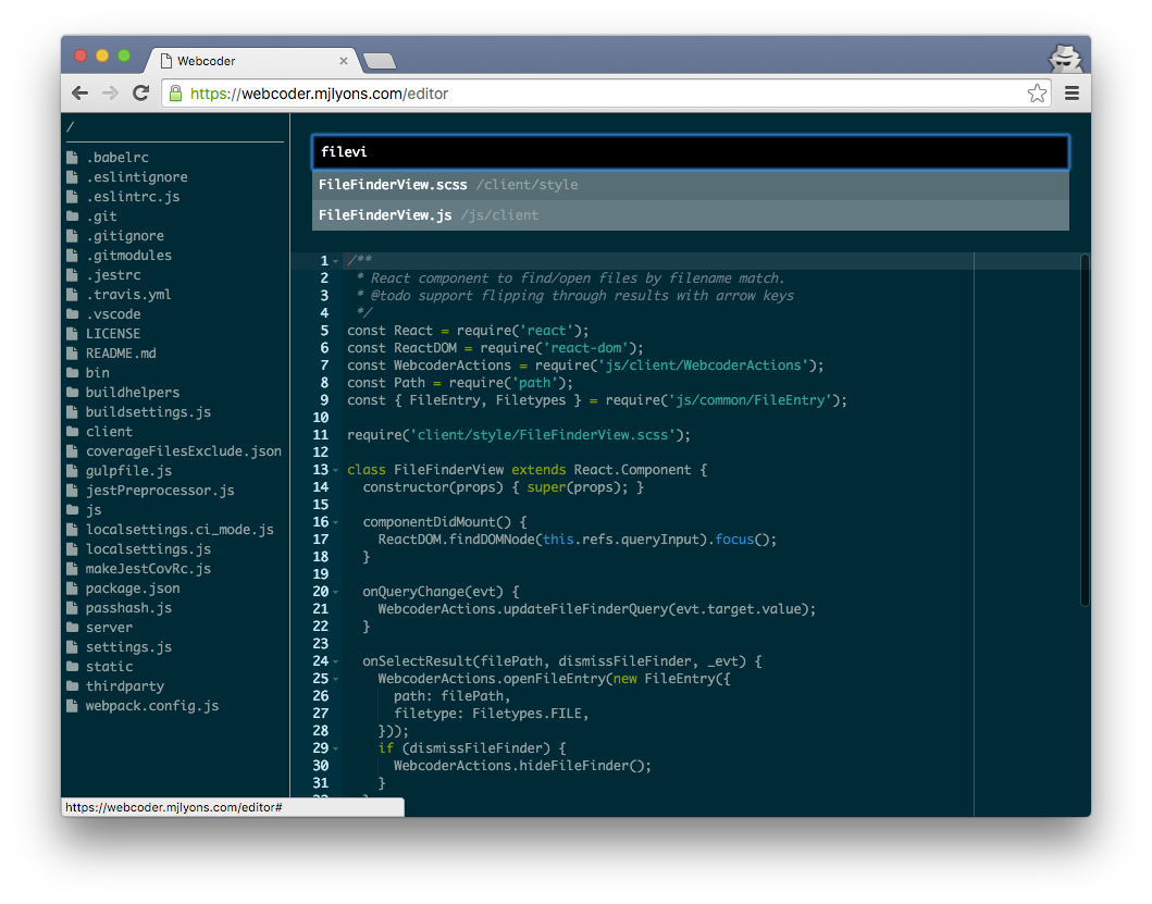 Webcoder screenshot