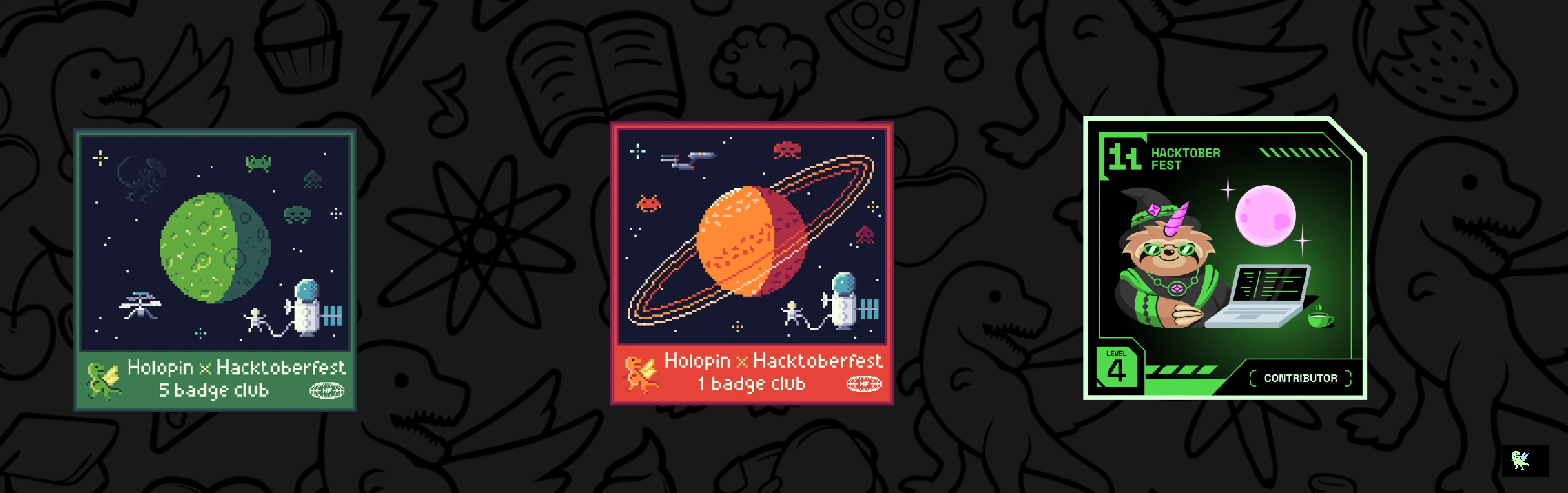 An image of @raghavmangla's Holopin badges, which is a link to view their full Holopin profile