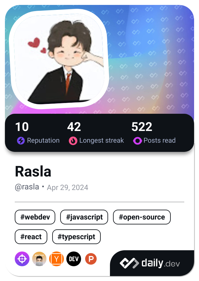 Rasla's Dev Card