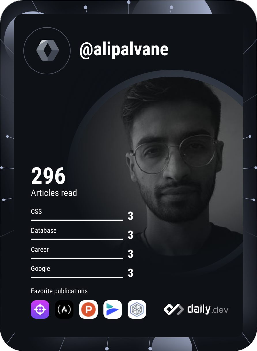 Ali Palvane's Dev Card