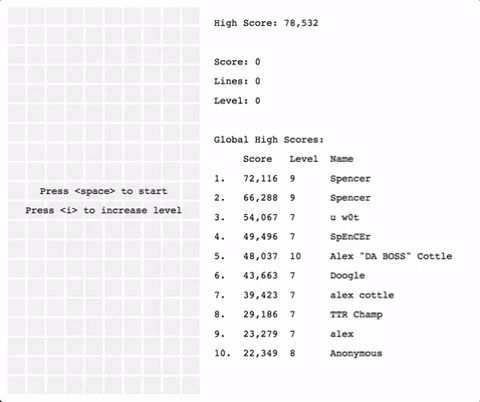 Tetris gameplay