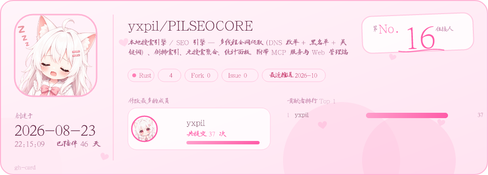 gh-card · yxpil/PILSEOCORE