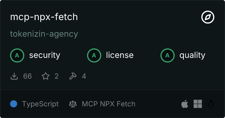 NPX Fetch MCP server