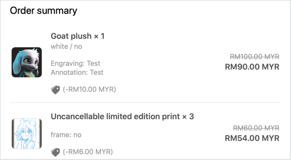 invoice template with line item properties