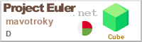 Project Euler profile badge for mavotroky