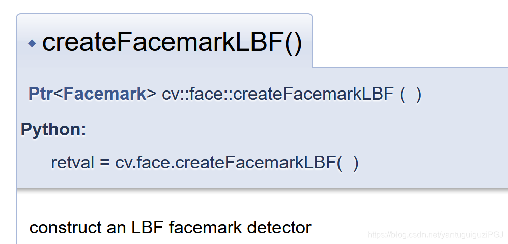 cv::face::createFacemarkLBF()