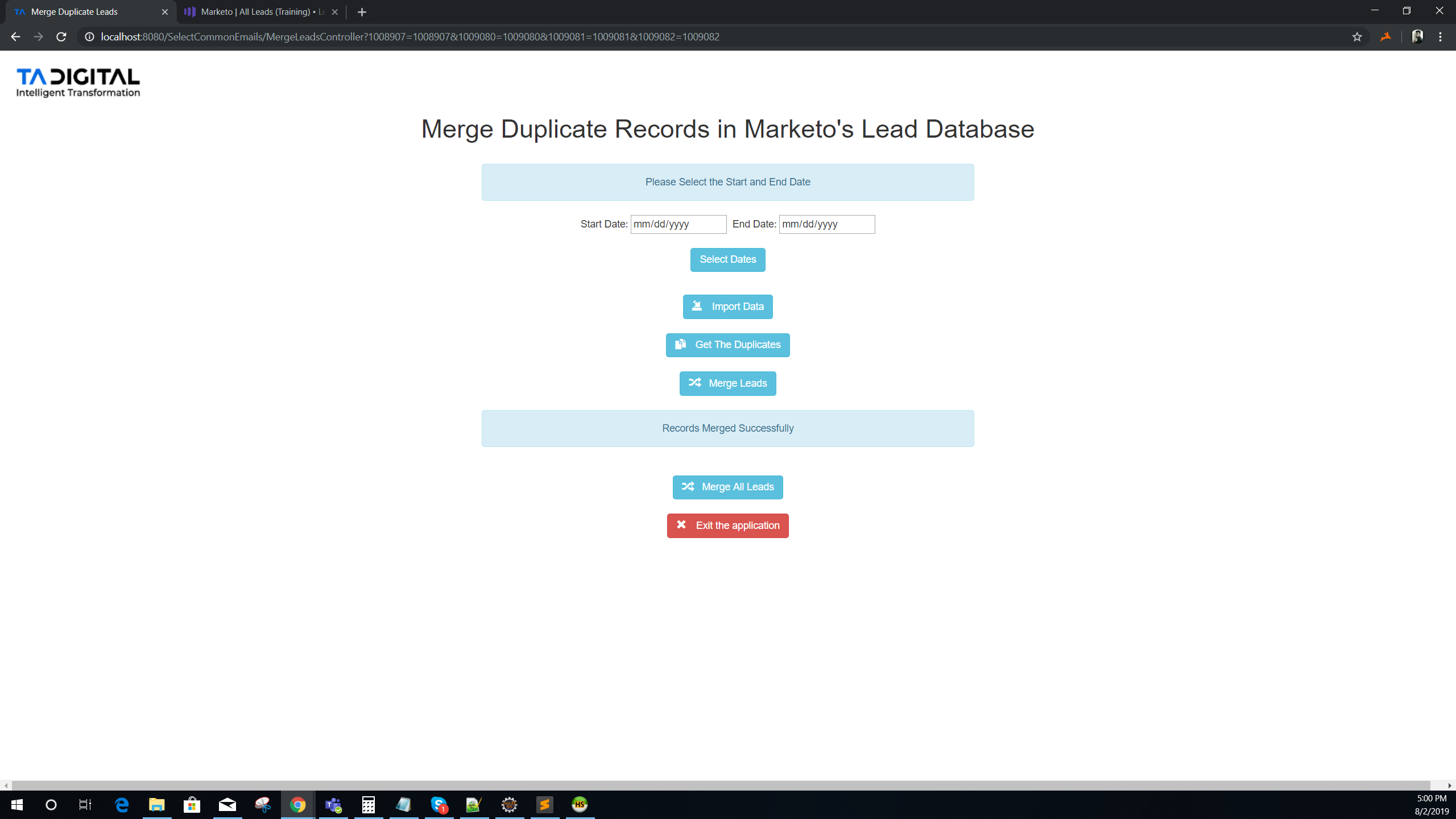 Successful merging of records