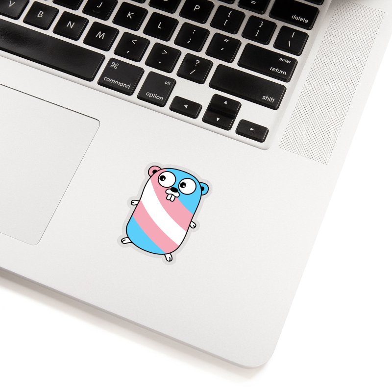 Trans Gopher Sticker on Laptop