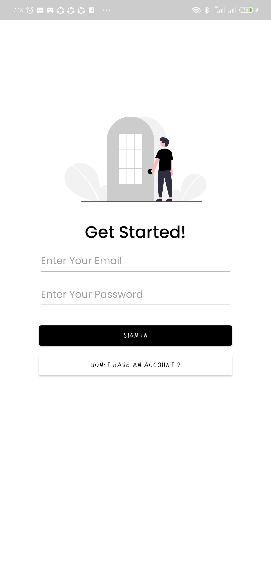 Log In Screen