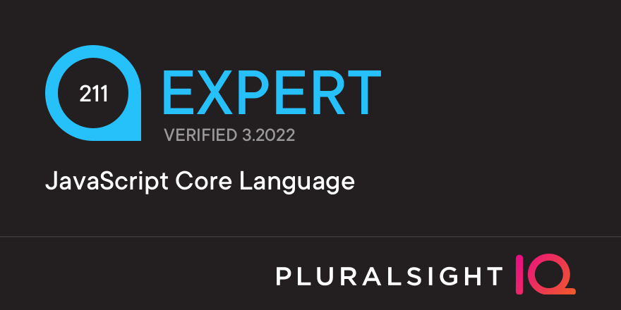 Pluralsight SkillIQ JavaScript Expert