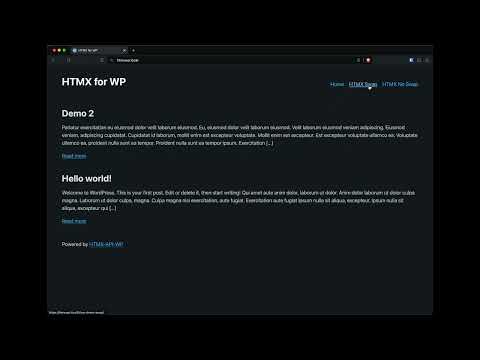 HTMX API for WordPress Demo