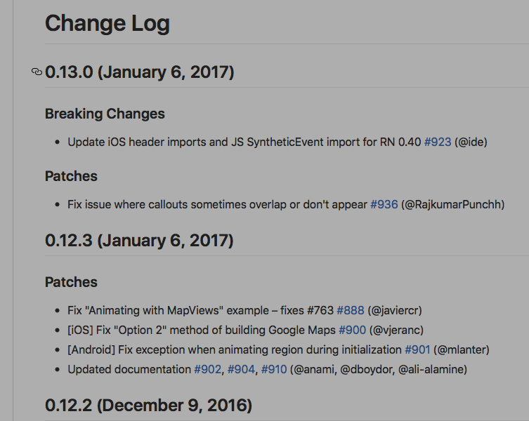 changelog