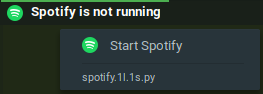 Spotify extension screenshot not running