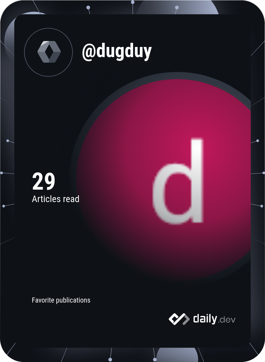 duy dug's Dev Card