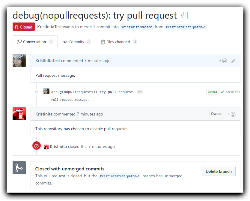 Pull request example