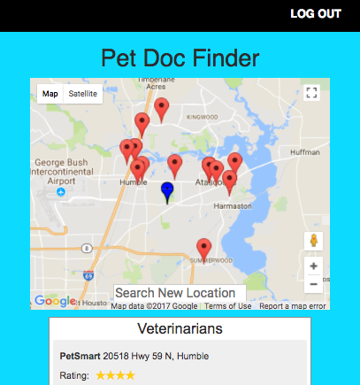 Veterinarians Map