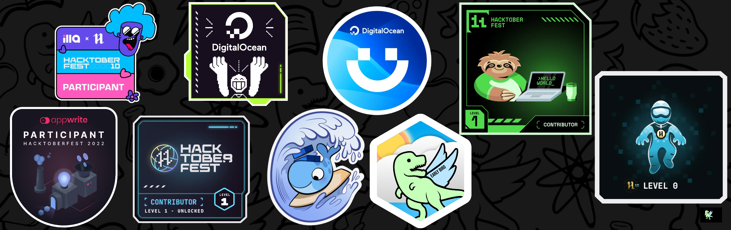 An image of @yuvraj0157's Holopin badges, which is a link to view their full Holopin profile