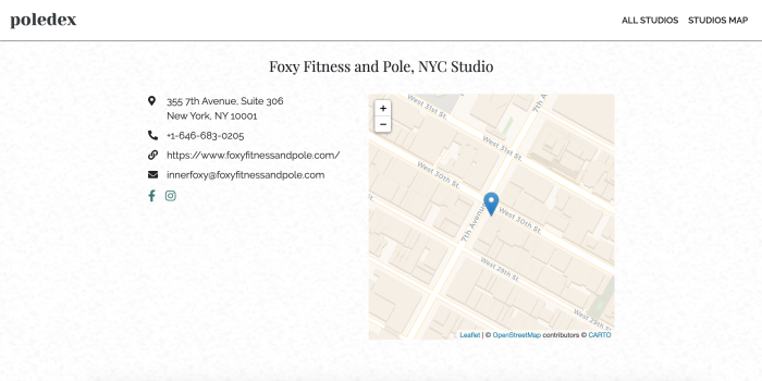 Image of Poledex Studio Page