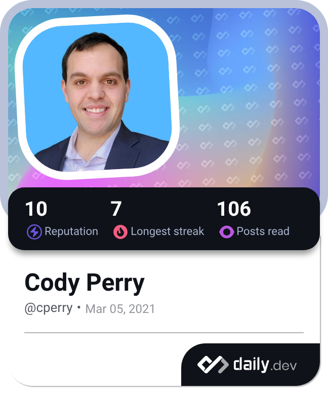 Cody Perry's Dev Card