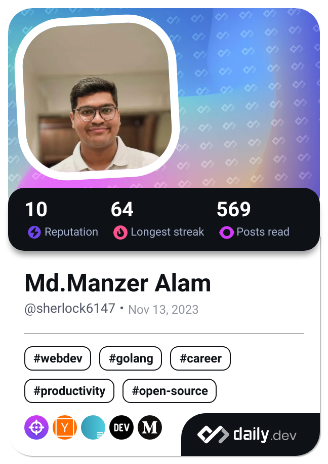 Md.Manzer Alam's Dev Card