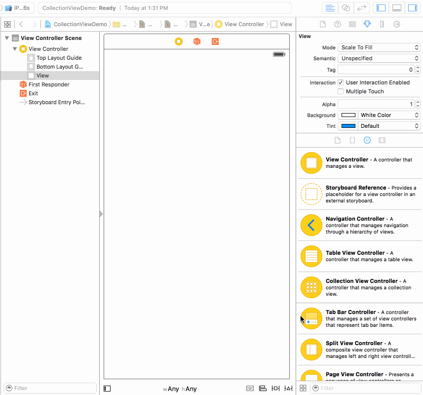 Drag Collection View onto the View Controller